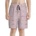 thumbnail image 2 of Cauagu Minimalist Snowflake Print Swim Trunks for Men,Youth Boys Swim Shorts Compression Liner Beach Shorts Boys' Swimming Shorts 7-20 Years Bathing Suit-Small, 2 of 7