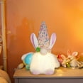 thumbnail image 4 of Xihbxyly Conejito Luminoso de Pascua, Gnomo de Peluche Suave, con Orejas Caídas, Ideal para Fiestas, Cumpleaños y San Valentín. 28 X 19 Cm. Iluminación a Pilas., 4 of 7