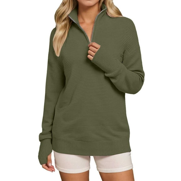 Gyexs V Neck Sweaters for Women Casual Solid Color Petite Tops Knitwear Business Casual Work Blouses Womens Fall Clothes, Green, Size XL