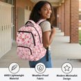 thumbnail image 4 of FUIALDOLG Multi-Pocket 17 Inch School Bag with Axolotl Strawberry Pattern, 600D Polyester Durable Bookbag for Back to School Daily Use, 4 of 10
