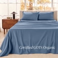 thumbnail image 3 of Bare Home Organic Flannel Sheet Set - 100% Organic Cotton - Deep Pocket - 4-Pieces - Queen, Coronet Blue, 3 of 10