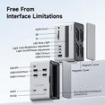 thumbnail image 3 of Estación de acoplamiento USB C Hagibis con carcasa SSD M.2 NVMe/SATA, 3 of 9