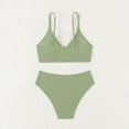 thumbnail image 3 of Kids Girls Tankinis Two Pieces Swimsuits Hawaiian Beach Sport Solid Color Bathing Suit Set for 8-14 Years, 3 of 5