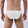 thumbnail image 3 of Afuyipoi Men Solid Underpants,Elastic Waist Low Rise Breathable Daily Briefs White L, 3 of 4