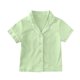 thumbnail image 5 of Odeerbi 6M-4Y Niños Niñas Pijama de Verano de Algodón Con Solapa Muescada Camisa de Manga Corta Conjunto de Pantalones Cortos Suave Ropa de Dormir Conjunto de Pijama, 5 of 5