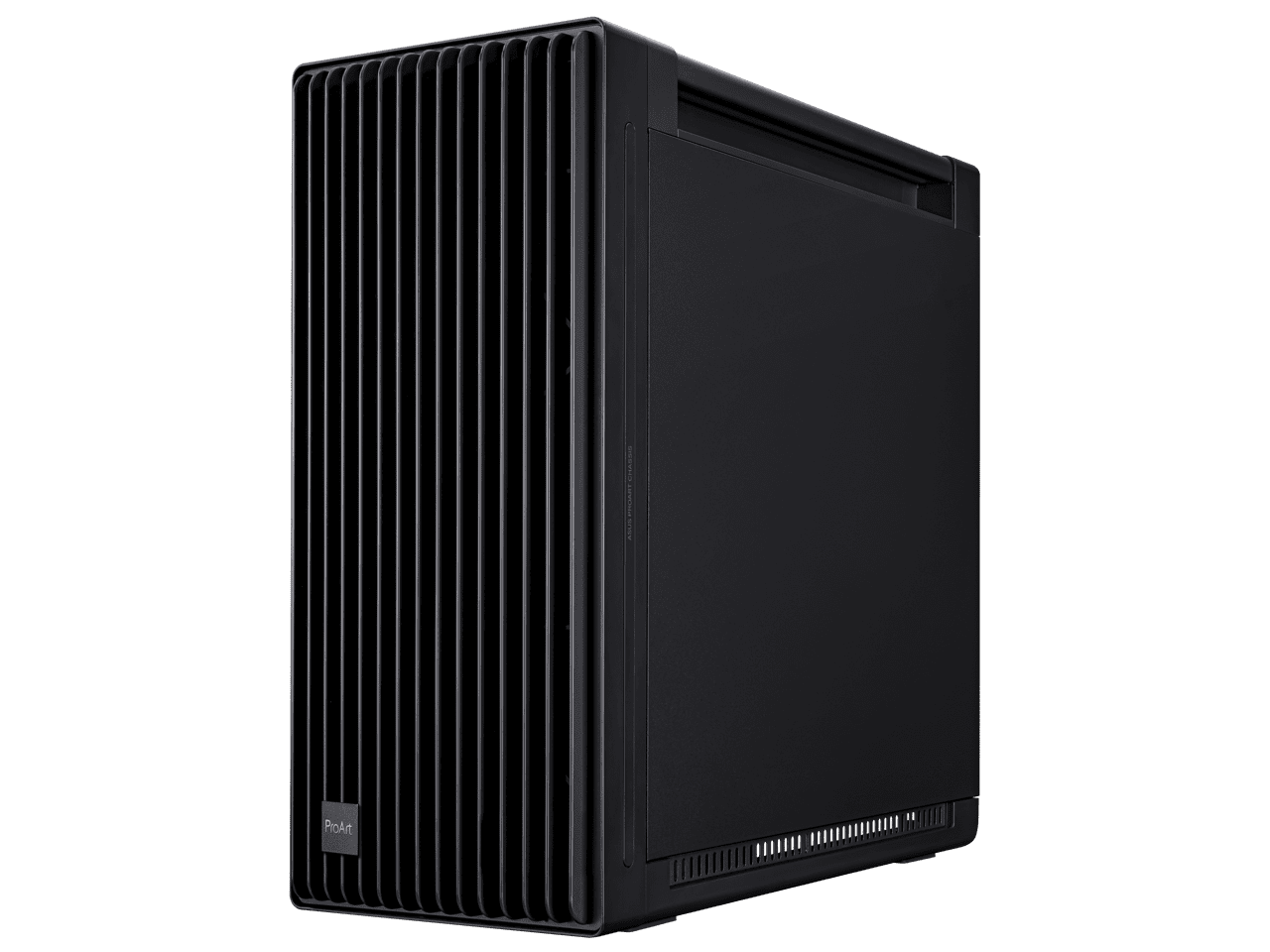 ASUS ProArt PA602 E-ATX Computer Case, 420mm radiator support, Dual 200mm built-in fans, front panel IR dust indicator, power lock latch, tool-less PCIe mounting & GPU Holder, 20Gbps USB-C front I/O