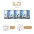 thumbnail image 3 of Naloa Christmas Snowman In The Snow Body Pillow Cover, Pillowcases with Hidden Zipper Breathable Long Pillow Case (Pillows are not included,20x54 inch), 3 of 7