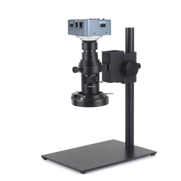 Microscope Full HD 4K 60FPS 1080P Caméra 200X Objectif Monture C Microscope Électronique Numérique Industriel pour Réparation Soudure