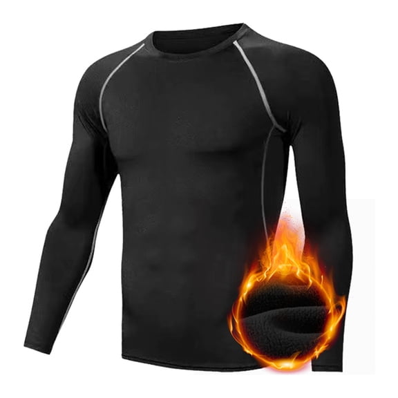 uikmnh Men T Shirts Men's Autumn Winter Fitness Solid Color Long Sleeve Workout Shirt Athletic Compression Top for Training and Gym Cotton T Shirts Size:M