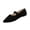 Black, variant on Womens Beige Pointed Toe Flats Suede Rhinestone Elastic Strap Bridesmaid Wedding Dress Shoes,Size 7.5