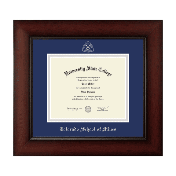 Colorado School of Mines Diploma Frame, Document Size 6" x 5"