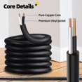 thumbnail image 4 of Cable de extensión Caredear Heavy Duty, 2 puntas, 25 pies, para exteriores, 4 of 8