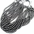 thumbnail image 5 of K-KED Genuine Natural Shungite 6mm 8mm 10mm Round Beads High Quality Strand 15"-4 mm, 5 of 8