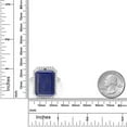 thumbnail image 4 of Gem Stone King 14.50 Ct Emerald Cut Blue Lapis 925 Sterling Silver Ring, 4 of 4