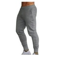 thumbnail image 1 of Pantalones con cordones de otoño-invierno para hombre: pantalones deportivos de alta gama, poliéster, color liso, corte holgado, aptos para correr y para uso informal., 1 of 4