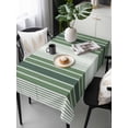 thumbnail image 6 of Dark Green Ombre Stripe Table Cloth, Farmhouse Simple Striped Waterproof Tablecloth for Rectangle Tables, Reusable Washable Fabric Table Cover for Restaurant Kitchen Dining Tables 60"x120", 6 of 6