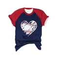 thumbnail image 4 of T-Shirts Femmes avec Slogans T-Shirt de Baseball à Manches Courtes Col Rond Imprimé Lettres Raglan Color Block - Hontri, 4 of 4