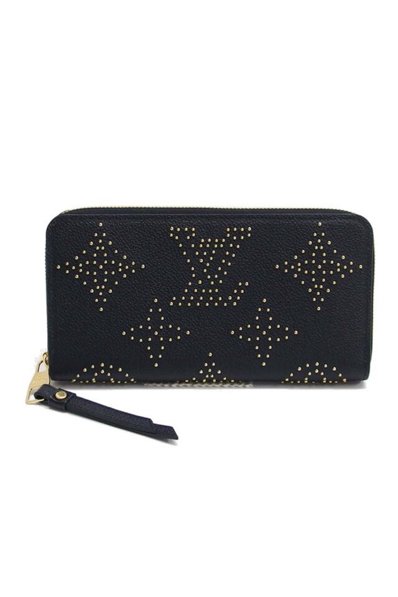 Pre-Owned Louis Vuitton Monogram Empreinte Studded Zippy Wallet, Black