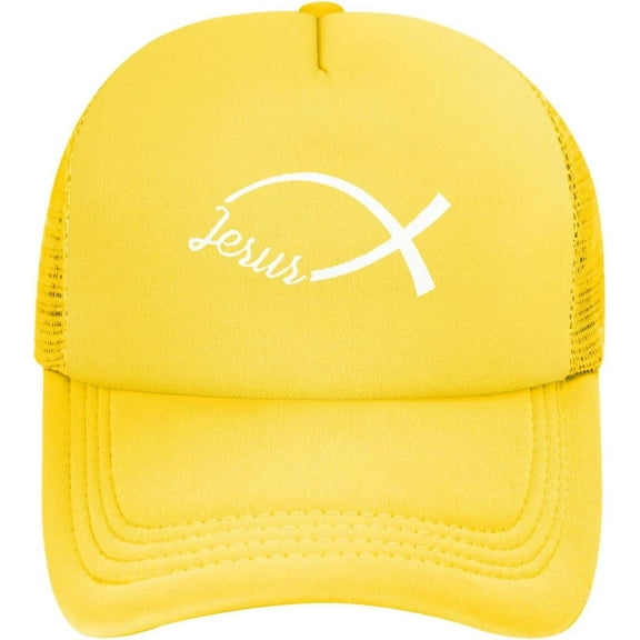 Even Jesus Had A Fish Story Baseball Hats Classic Solid Color Adjustable Mesh Baseball Cap for Men Women Black