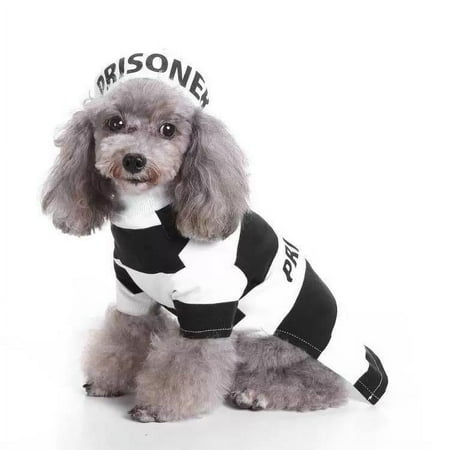 UPC: 0810051334616 | Pet Life Striped Retro Inmate Prisoner Pet Dog Costume Uniform