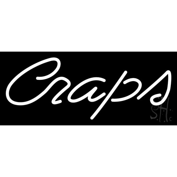 Green Craps Dice 2 LED Neon Sign 6 x 15 - inches, Black Square Cut Acrylic Backing, with Dimmer - Bright and Premium built indoor LED Neon Sign for wall décor, arcarde, and storefront.