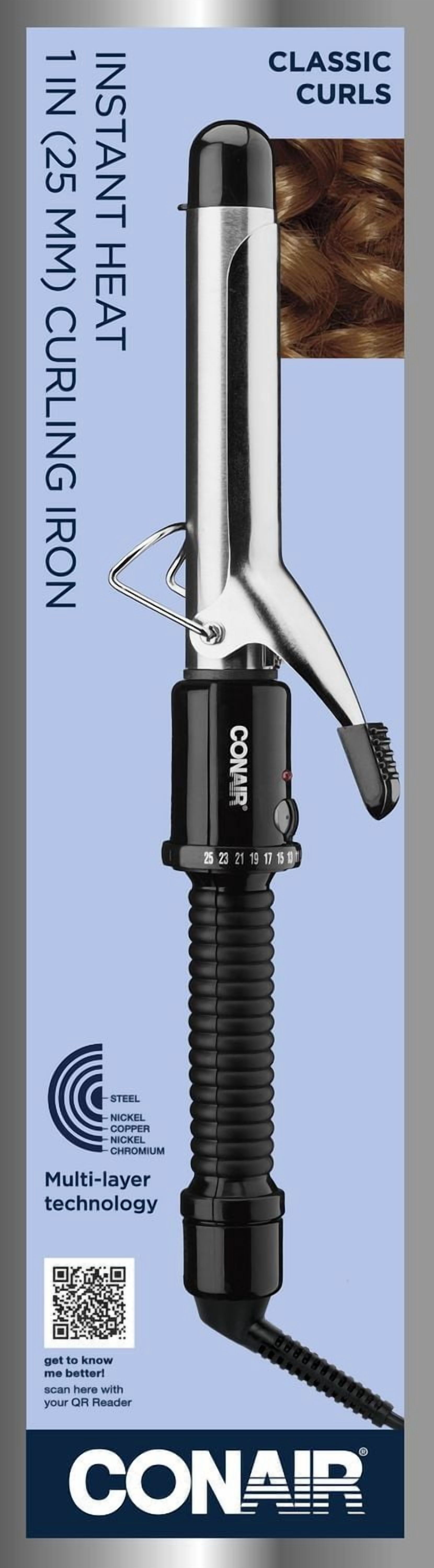 Fer à friser en céramique à chaleur instantanée, 2,5 cm de diamètre Conair Fer à friser en céramique