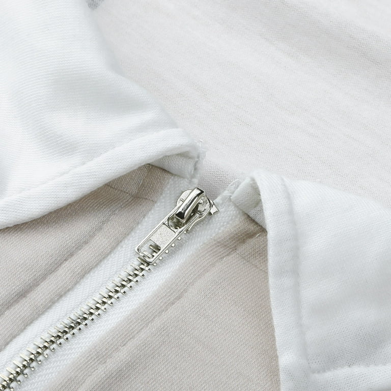 Mens Ribbed Knit Long Sleeve Polo Shirts Zip Up Dual Tipped