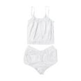 thumbnail image 4 of ZAXARRA Women 2PCS Lingerie Loose Sling Top Short Elastic Band Pants Set, 4 of 6