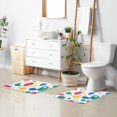 thumbnail image 6 of Yayeee Bath Rug for Bathroom Floor Non Slip Contour Fluffy Soft Absorbent Mat, 20"x24", Colorful Round, 6 of 7