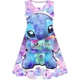 thumbnail image 2 of Faldas de una pieza, vestido de punto de verano, ropa para niña, estampado de moda informal, vestidos bonitos de Stich, disfraz, Cosplay, vestidos de Halloween 4T Gao Jinjia LED, 2 of 2
