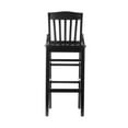 thumbnail image 6 of BizChair School House Back Black Wood Restaurant Barstool, 6 of 9