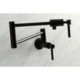 thumbnail image 3 of Kingston Brass KS4105DL Concord Two-Handle 1-Hole Wall Mount Pot Filler Faucet in Oil Rubbed Bronze, 3 of 8