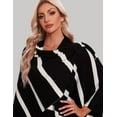 thumbnail image 3 of CAILDANL Womens Large Cross Front Poncho Sweater Wrap Topper Knitted Elegant Shawls Cape for Fall Winter, 3 of 7