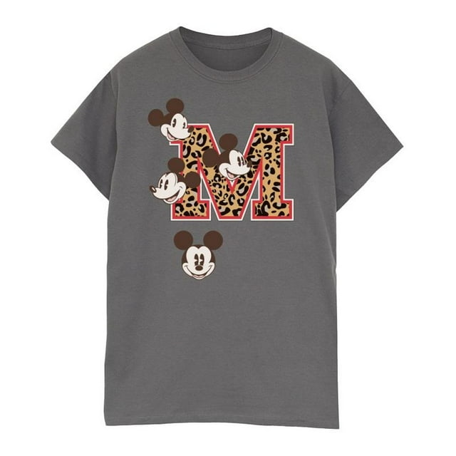 Mickey Mouse T-Shirt Boyfriend en Coton pour Femmes m Visages