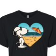 thumbnail image 3 of Peanuts - Summer Edition - Snoopy Hearts the Beach - Juniors Cropped Cotton Blend T-Shirt, 3 of 5