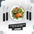 thumbnail image 5 of Elder Essentials Adaptive Utensils 4-Piece Wide and Non-Weighted Kitchen Set , Non-Slip Handles for Arthritis, People With Limited Dexterity or Elderly Use - Black, 5 of 6