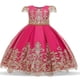 thumbnail image 1 of Vestido de fiesta para niñas de flores, vestido de princesa para niñas, vestido de boda con lazo, vestidos de desfile para niños, ropa para bebés de 0 a 8 años, cumpleaños 4T (etiqueta 120) Gao Jinjia LED, 1 of 2