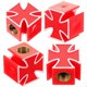 thumbnail image 1 of 4 pcs Cross Style Tire Stem Valve Caps Universal Tire Wheel Valve Covers for Cars, 1 of 4
