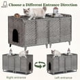 thumbnail image 4 of Shininglove Double Rattan Cat Litter Box Enclosure for 2 Cats, 47 x 20 x 24 In, Hidden Cabinet, 4 of 8