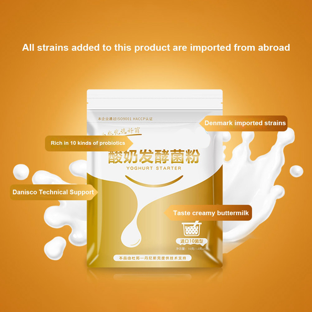 Ferments Pour Yaourt Maison – 10 Sachets De 1g – Lactobacillus – Facile à Utiliser, Durée De Vie 12 Mois – Pour Des Yaourts Faits Maison Riches En Probiotiques !