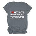 thumbnail image 2 of TIMIFIS T-Shirts de la Saint-Valentin pour Femmes, Manches Courtes, Col Rond, Mode, Imprimé Cœur d'Amour, 2 of 3