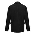 thumbnail image 4 of Zimjoy Mens Sport Coats Slim Fit Casual Blazer Jacket One Button Vintage Corduroy Suit Jacket Business Office Work Blazers Jackets Wedding Party Sport Coats, Black L, 4 of 5
