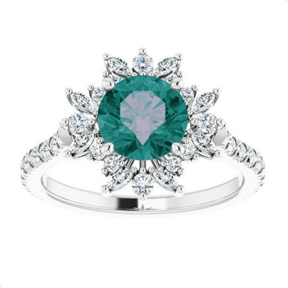 Alexandrite Rings Diamond Rings Wedding Ring 925 Sterling Silver Ring Gift for her