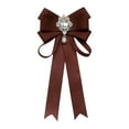 thumbnail image 5 of fenteer Women Bow Tie Corsage for Girls Women for Shirt Uniform Breastpin Collar Tie Coffee, 5 of 8