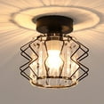 thumbnail image 1 of Lámpara de tejado de Cristal de Montaje Empotrado E27 Lámpara Colgante Accesorio Pequeño con Pantalla para Cocina Porche Pasillo Bar Negro Salvador luz de techo de montaje empotrado, 1 of 10