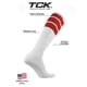 thumbnail image 4 of Calcetines TCK Retro con tubo de 3 rayas, color rojo, talla mediana, 4 of 5