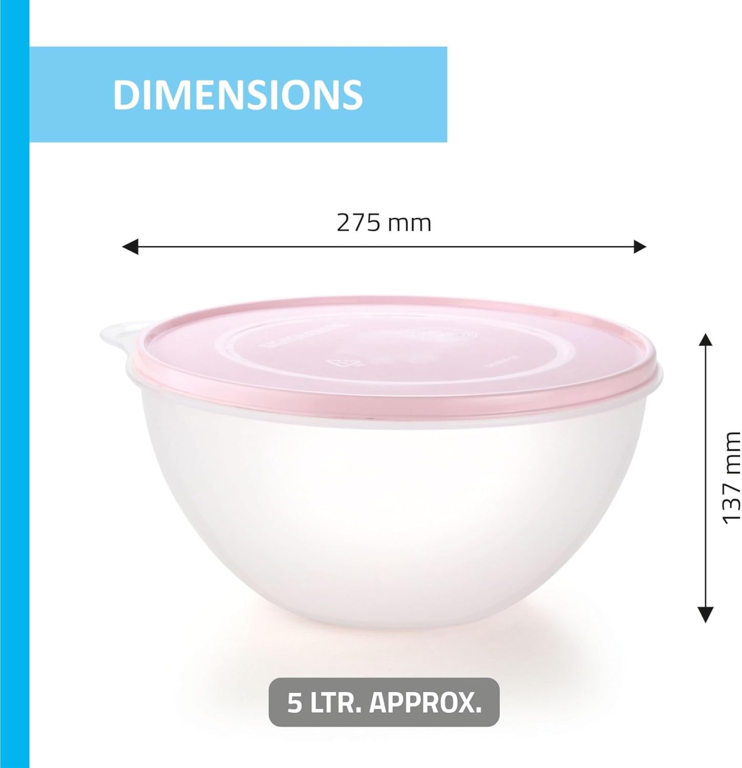SIGNORA WARE 2‑Pack Large Food Storage Containers – Airtight Lids, Pink & Yellow