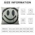 thumbnail image 6 of COMIO Throw Pillow Cover Spray Graffiti Emoticon Wink Face Sprayed in Black on White Paint Home Decorative Square Pillow Case for Men Women Bedroom Living Room Cushion Cover 2 pcs White, 6 of 6