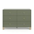 thumbnail image 3 of Storkcraft California 6 Drawer Nursery Wood Double Dresser, Olive with Driftwood, 3 of 15