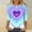 a35_Multicolor, variant on Vetsdori 3/4 Sleeve Tops for Women Gifts for Girlfriend Casual Pullover Valentines Heart Print Cute,Graphic Juniors T-Shirts Fashion